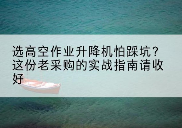 泽州高空作业升降机厂家推荐-选高空作业升降机怕踩坑？这份老采购的实战指南请收好
