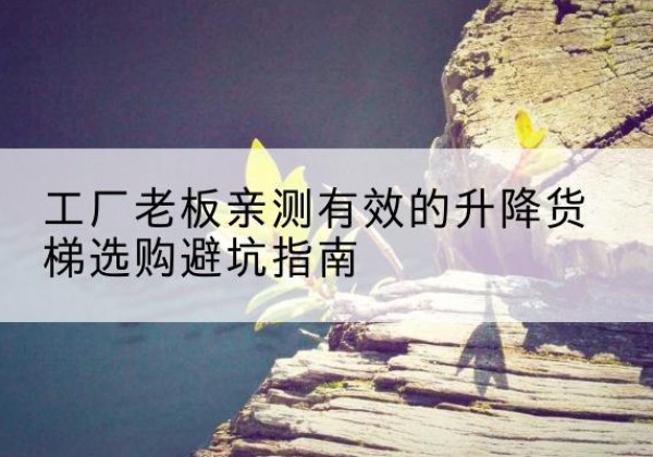 泽州升降货梯怎么选-工厂老板亲测有效的升降货梯选购避坑指南